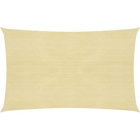 Voile toile d'ombrage parasol 160 g/m² beige 3 x 6 m PEHD