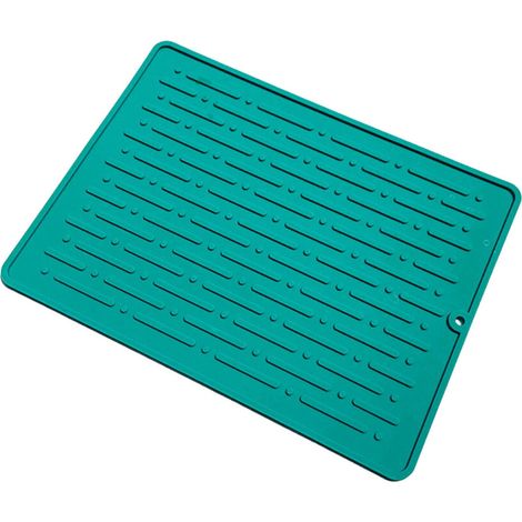 Tapis d'égouttage en silicone pour plans de travail de cuisine