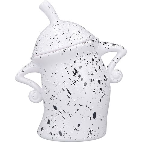 Boîte à biscuits tendance avec couvercle, mignonne, en ABS, grande capacité de rangement, idéale pour la cuisine de Noël, blanche. (1/5)