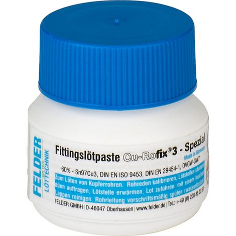 Felder "Cu-Rofix® 3-Spezial" Fittingslötpaste Inhalt 100 g