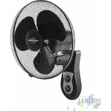 Ventilateur Mural Orbegozo WF0141, Oscillant, 3 Vitesses, Minuterie, Pales 40 cm, 40W