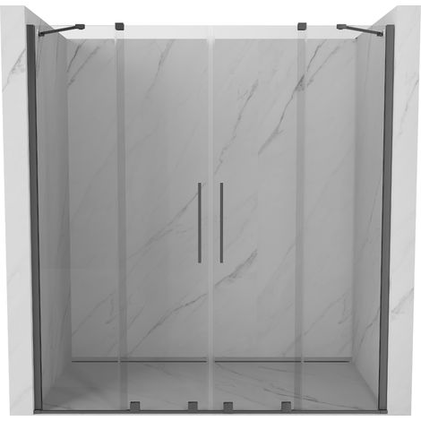 Mexen Velar Duo porte de douche coulissante 180 cm, transparent, gun metal - 871-180-000-02-95 (1/5)