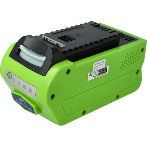 EXTENSILO Batterie compatible avec Greenworks G40TLK2X, G40TLK4, G40TM55, GD40BC, GD40BCB, GD40BCBK2X outil électrique (5000 mAh, Li-ion, 40 V)