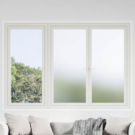 Films pour fenêtre dépoli blanc PVC vidaXL