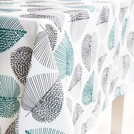 Nappe Lavable Carrée Imperméable Tissu Oxford Nappe Facile D'entretien Salon De Jardin Décoration De Table Menthe 140 180cm, Ensoleillé (1/5)