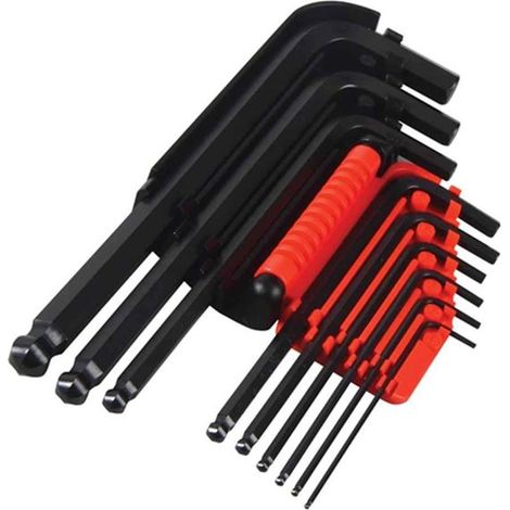 Llaves macho Stanley juego 9 tamaños negro acero silicio