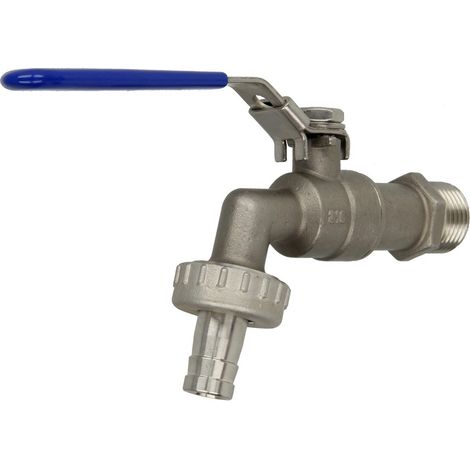 Robinet double service 3/4 FM avec levier inox