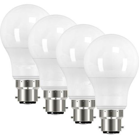 Ampoule LED à baïonnette B22, blanc chaud 3000K, équivalent 60 W, 8,5 W, 806 lumens, non dimmable, lot de 4 (1/5)