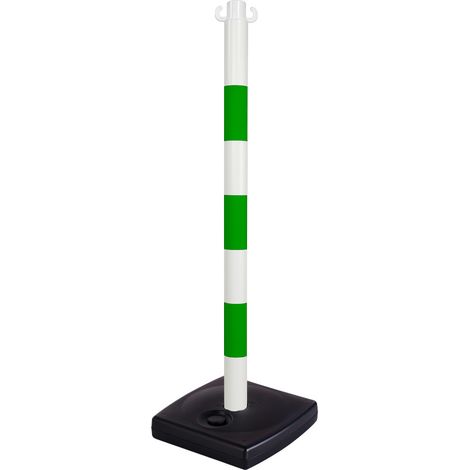 Poteau PVC Vert/Blanc sur socle à lester 4kg - 2002011 (1/2)