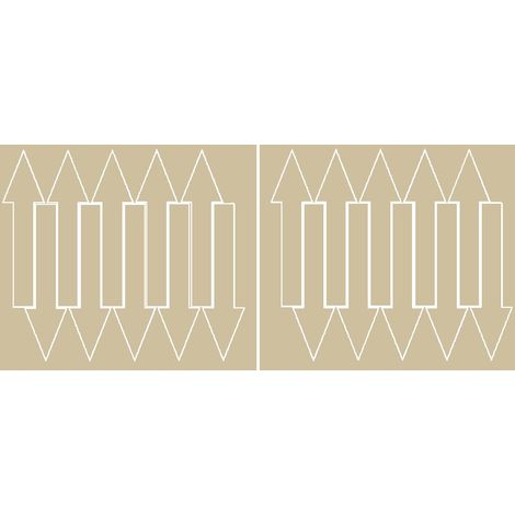 Adesivi a forma di freccia 15x4 cm, 20 pezzi, beige lucido