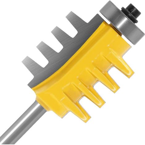 3 pièces 6mm 1/4 Pouces Joint de Tige Assembler des mèches routeur Langue et rainure Fraise à en T for Outils Coupe menuiserie Bois (Size : 3PCS 6.35mm Shank) - (1/2)