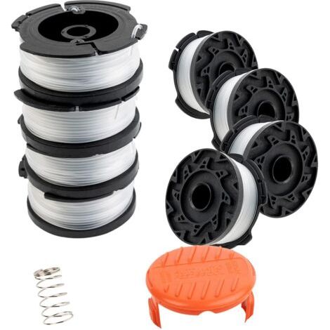 Trimmer line for Black & Decker AF-100, replacement spool, 8 replacement spools with 1 spool cap and 1 spring--DTEKGAZ