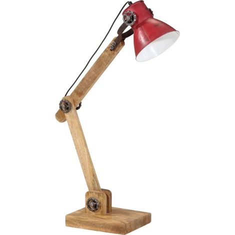 Lampe de bureau 25 W rouge délavé 23x18x96 cm E27 (1/5)
