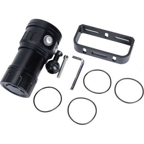 Torcia subacquea impermeabile IPX8 da 18000 lm e 500 m per campeggio all'aperto -Crezuo