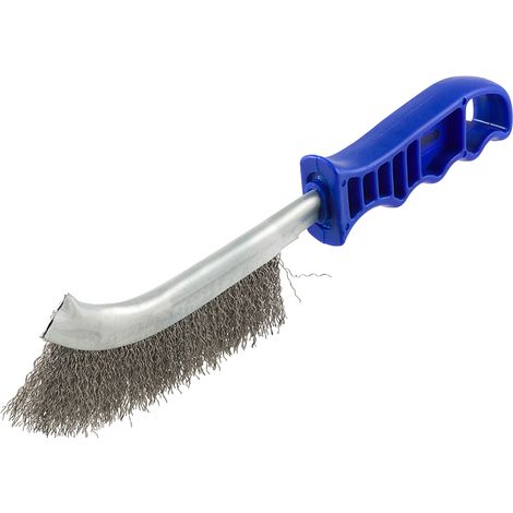 TIMCO Blue Handle Wire Brush S/Steel - 255mm