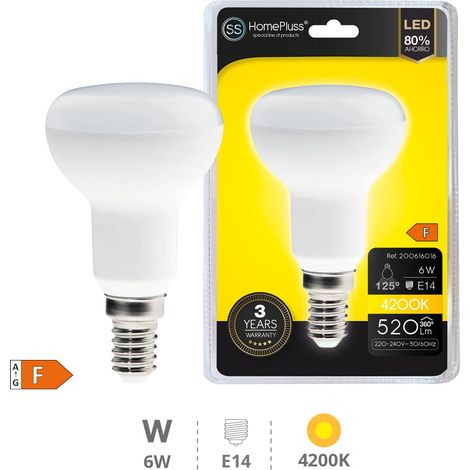 SPOT LED E14 - 6W BLANC BRILLANT - DIAMETRE 50