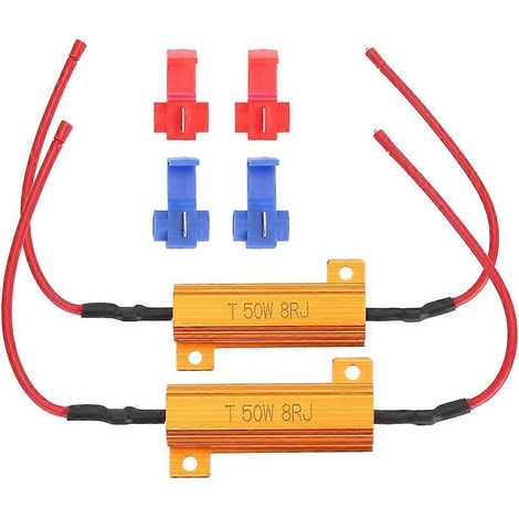 Stück 50W 8Ohm Drahtwiderstand-Lastwiderstand-Decoder zur Behebung von Hyperblinken bei LED-Lampen