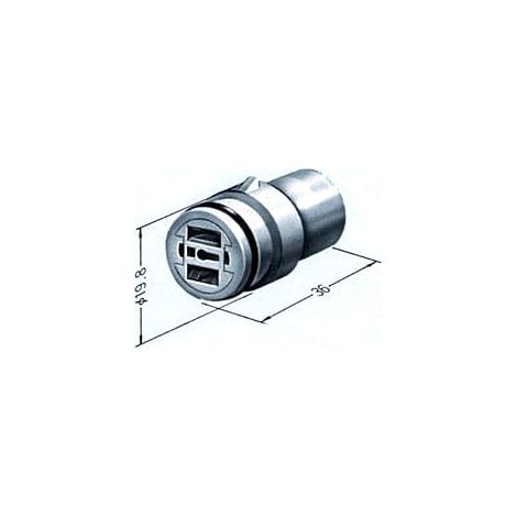 Connecteur Series 250 Faston 6 Lock Type Mâle 2 Voies circulaire étanche