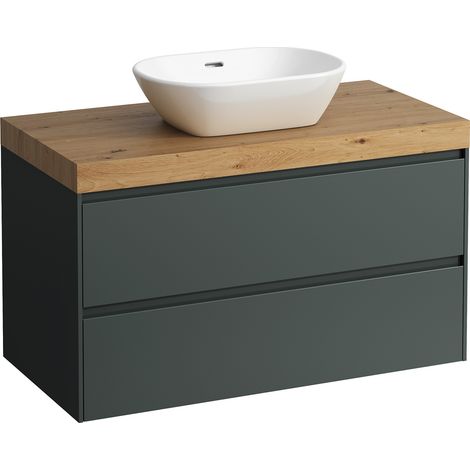 LAUFEN LANI encimera de lavabo roble silvestre incl. mueble bajo (1/4)