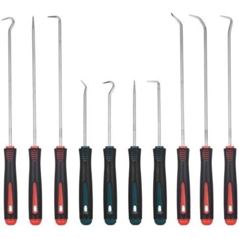 10 Pcs Crochets et Pics de Précision, Crochet Précision pour joint torique caoutchouc, Outils automobiles outil retrait d'extracteur joint,Extracteur ressort tuyaux joints toriques - (1/5)