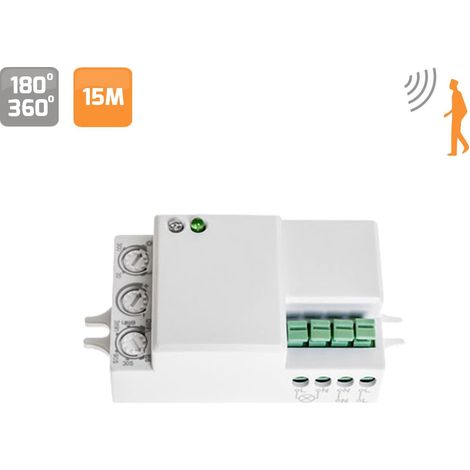 Sensor de movimiento move iii blanco ip20, c/ángulo de cobertura 180º/360º, en pc c/ protección uv (1/3)