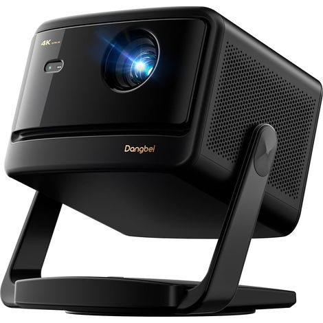 Dangbei 4K Projector with Google TV & Netflix, 2000 Lumens ISO, Built-in Stand, 3D, Auto Keystone/Focus, WiFi and Bluetooth Home Theater Projector (DBOX02 Pro) (1/5)