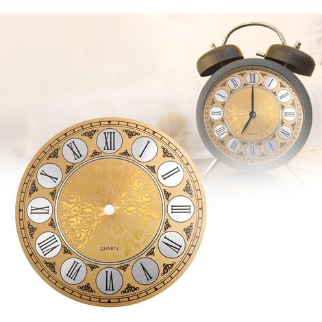 Cadres d'horloge de 17,8 cm pour travaux manuels, plaque d'horloge murale vintage en aluminium de rechange pour projets romains à quartz, insert rond de rechange (1/5)