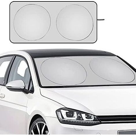 GENERIC- Pare-Soleil Anti-UV Pliant pour Pare-Brise Avant 150 x 70 cm, Universelle de Pare Soleils pour Voiture, Pare-soleils intérieur Contre Les Rayons UV et la Chaleur dans Votre Voiture (1/5)