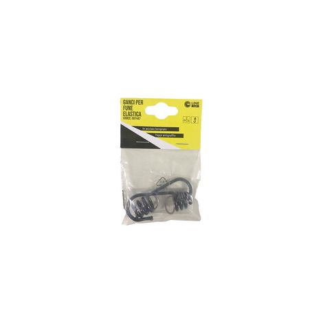 C SET 2 GANCI P/FUNE ELASTICA D.8MM- 1,0 pz