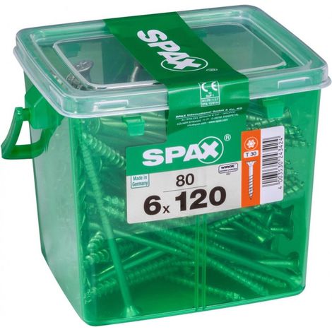 Spax Universalschrauben 6.0 x 120 mm TX 30 - 80 Stk. Holzschrauben (1/4)