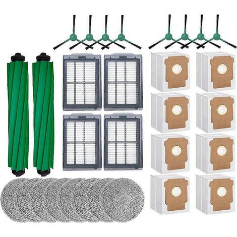 Lot de 30 pièces pour aspirateur robot iRobot Roomba Plus 505 Combo/405 Combo : brosse, filtre HEPA, lingette de nettoyage et sac à poussière. Pièces de rechange (1/5)
