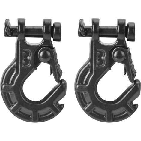 2 Pièces Accessoire Véhicule Radiocommandé - Treuil Métallique Crochet Remorque 1/10 pour RC4WD Warn (1/5)