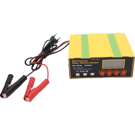 Luocute Chargeur de Batterie Intelligent, Acier Inoxydable fabriqué, Plus de 99% de compatibilité, Garde de Connexion Anti-Inverse, Opération du Froid, pour la Voiture, (Prise UE) (1/5)