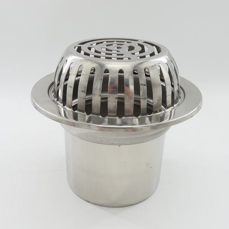 Type 87 Stainless Steel Exterior Roof Drain Cover (Anti-Clogging Rainwater Drainage Hopper for Balconies, Outdoor Terraces and Gardens) (1/5)