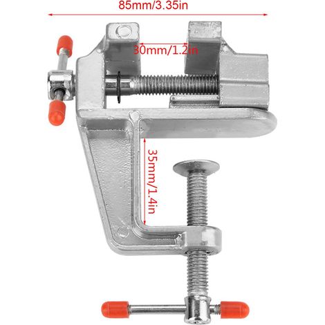 Mini étau de table en alliage d'aluminium, pince à mâchoires plates, outil de serrage compact pour modélisme et bricolage (1/5)