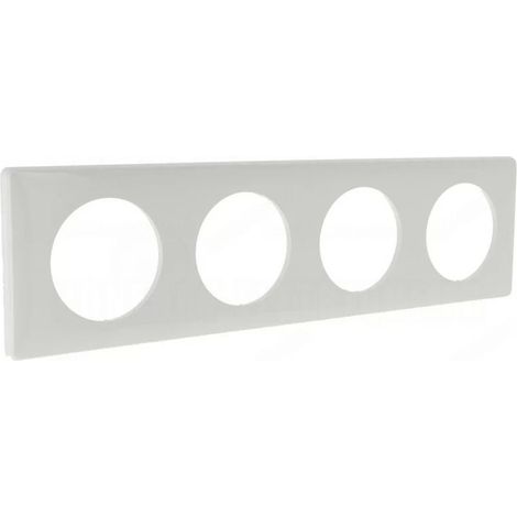Legrand 068634 - Plaque C…LIANE - NEUTRE - 4 POSTES - BLANC