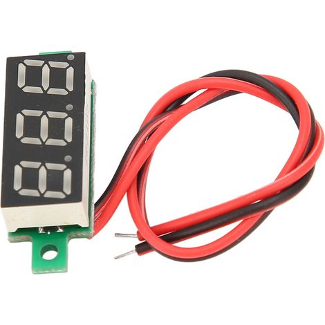 Voltmètre numérique 0.28 pouces affichage LED voltmètre 2 fils CC 4-30V mesure de tension (1/5)