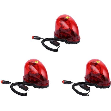 3 luces de alarma giratorias tipo caracol rojas de 12 V para coche, luz de advertencia, luz de techo, luz estroboscópica, universal compatible con automóviles. (1/5)
