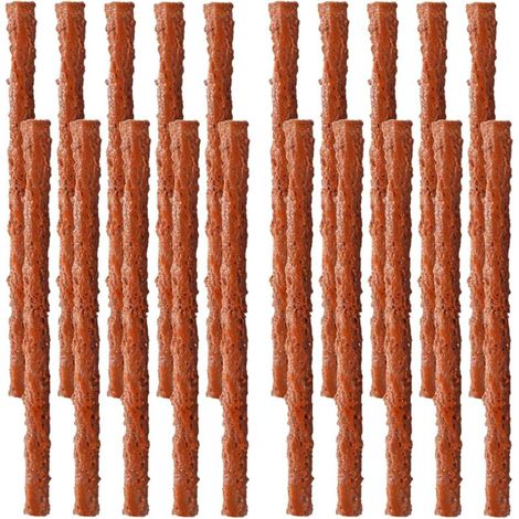 20 mèches de réparation de pneus, colle pour mèches, kit de réparation de pneus, bandes de réparation pour voitures, motos et fourgonnettes (1/4)