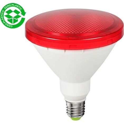 Ampoule PAR38 LED 15W rouge IP64 filetage E27 1200Lm.