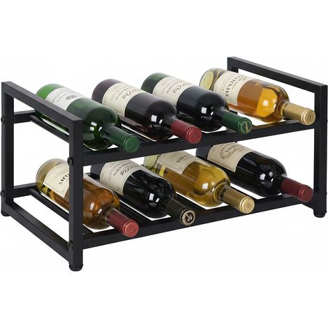 Casier à vin en métal pour 8 bouteilles - Rangement horizontal