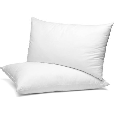 Lot de 2 oreillers, soutien moelleux et rebondissant, qualité hôtelière, garnissage extra doux, conçus pour les personnes dormant sur le ventre, le côté et le dos, oreillers de corps-AquaForge (1/5)