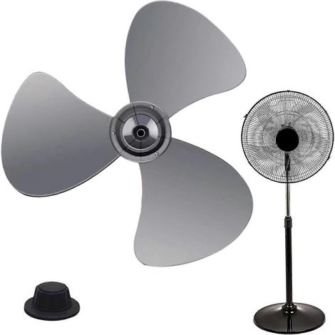 Pièce de rechange ventilateur sur pied : 3 pales 40 cm (16 pouces), cache-écrou inclus en polypropylène (PP), pour chambre, garage, terrasse, atelier (1/5)