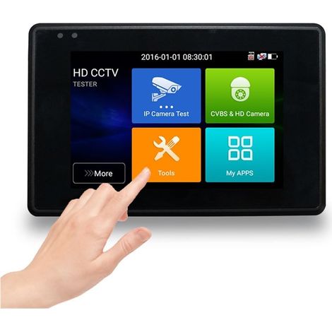 Testeur de vidéosurveillance prenant en charge la caméra IP Testeur De Vidéosurveillance IPC1800plus 8MP H265 264, 4 Pouces, Testeur De Sécurité 4K, Moniteur De Caméra IP Analogique Avec AHD/TVI/CVI (1/5)