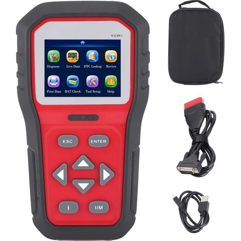 Scanner OBD2 Professionnel 2,6 Pouces Écran LCD Détecteur de Pannes Automobile Outil Diagnostic Compatible Windows XP/7/8/10 (1/5)