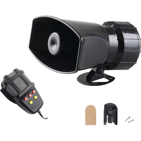 Alarma de advertencia para autos y camiones de 20 W con sonido fuerte de 5/7 tonos para sirena de policía. Kit de sirena electrónica de emergencia multicolor. (1/5)