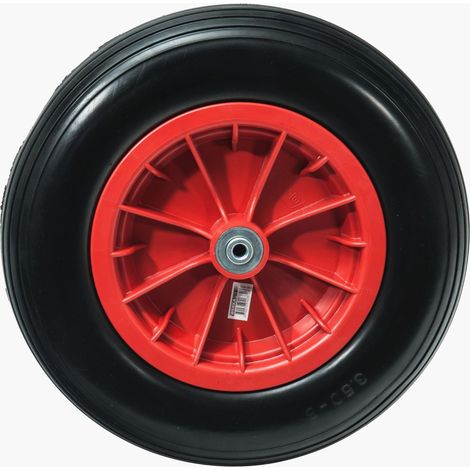 Werka Pro – Roue increvable 14'' 360x85 – Alésage 10mm – Polyuréthane pour chariots et diables – Installation facile et durable
