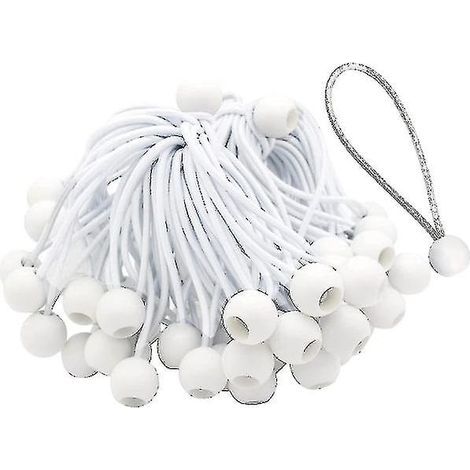 50 lange Gummibänder mit Schlaufen, ideal für Zelte, große Zelte, Banner und Planen. (1/5)