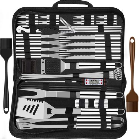 38-teiliges BBQ Grillbesteck Set Edelstahl mit Koffer und Grillmatte (1/5)