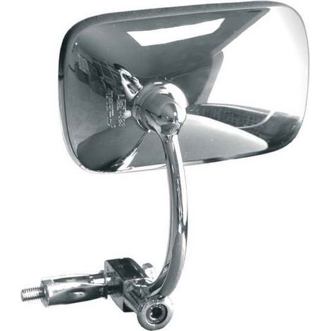 Espejo retrovisor universal cromado para manillar, compatible con Ducati y Triumph 865-1000.